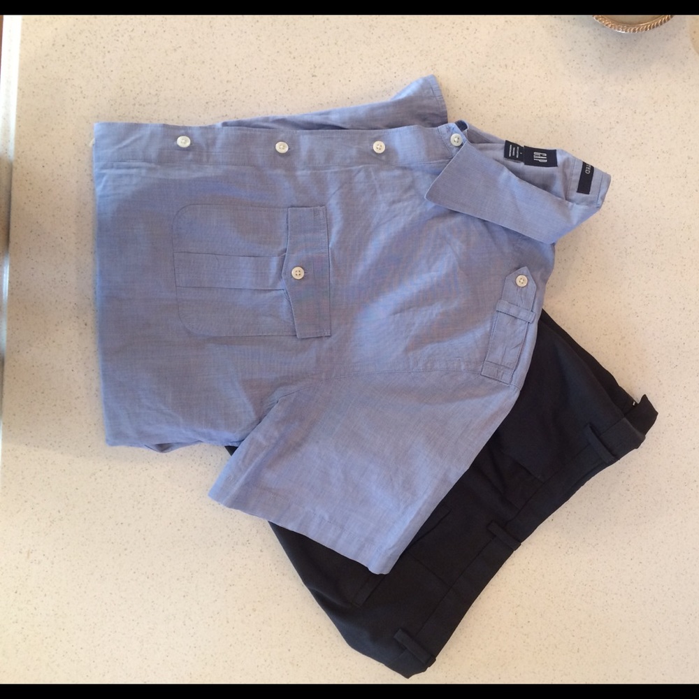 Gap Fitted Short Sleeve Dress Shirt