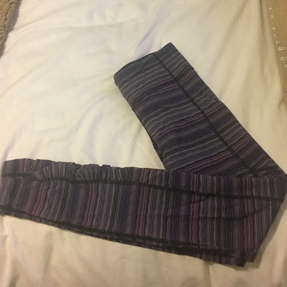 Striped Lulu lemon yoga pants