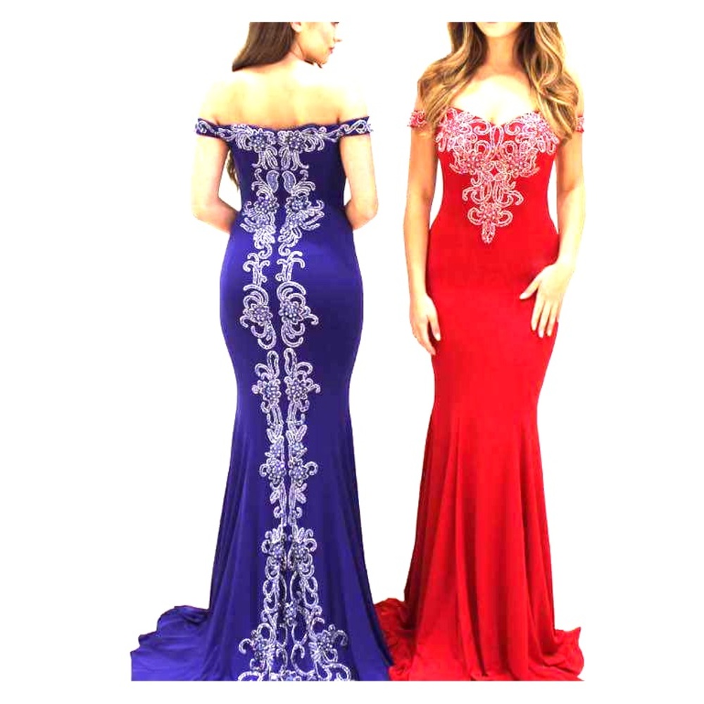 Beautiful Elegant Jovani Royal blue beaded gown