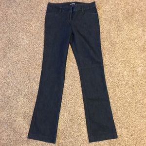 Express Low Rise Denim Barely Boot Editor Pant