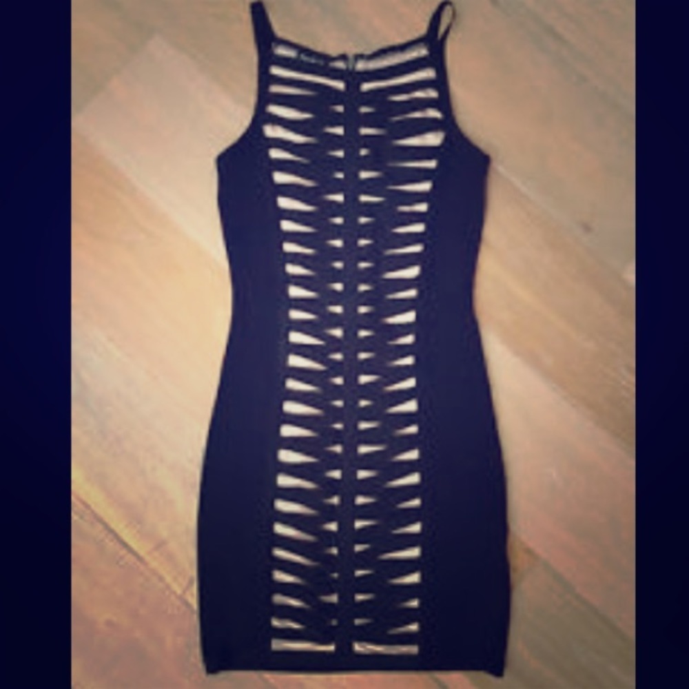 Bebe Criss Cross Bodycon Dress