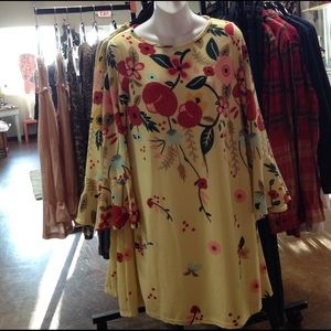 Yellow Floral Print Dress