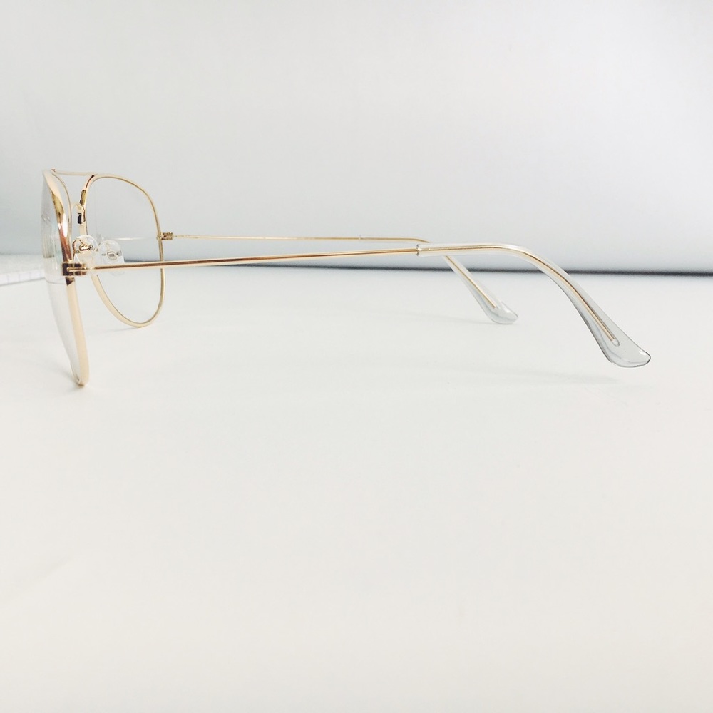 New! Gold Vintage Aviator Glasses - Picture 4 of 6