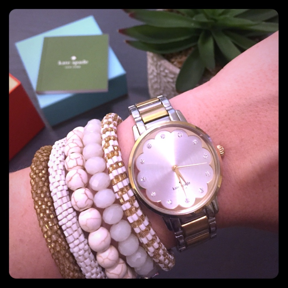 Kate Spade ♠️ two-tone scallop gramercy watch