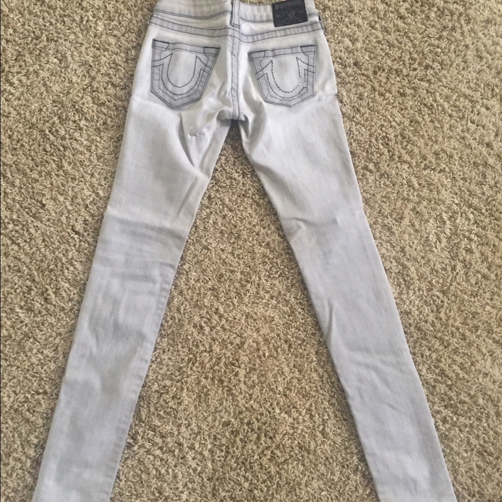 Grey skinny true religion jeans