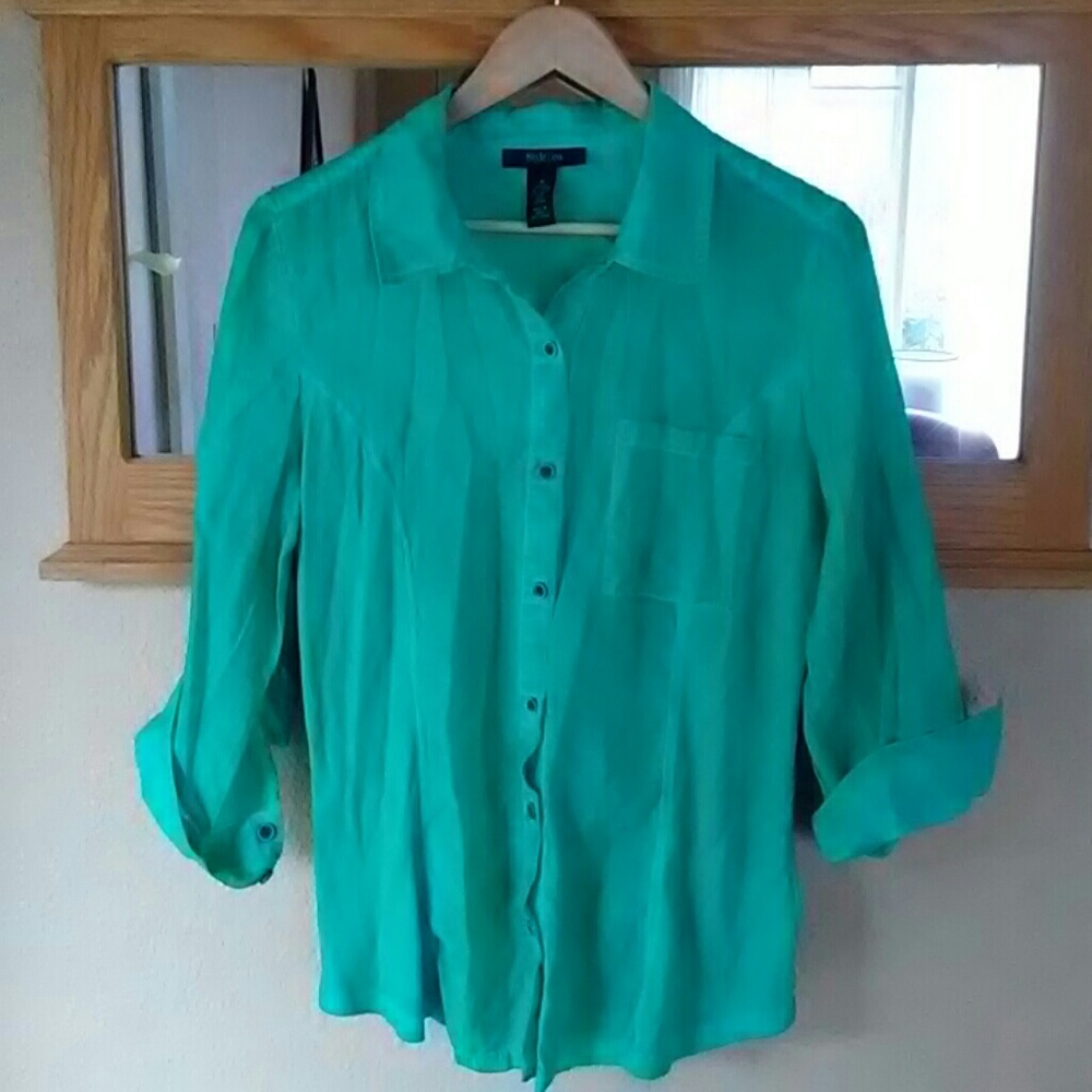 Bright green Sumner blouse