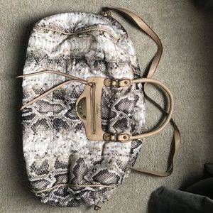 🔥SALE Sam edelman weekender in snakeskin canvas