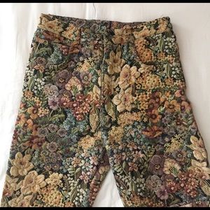 VINTAGE floral high waisted pants. Size 24