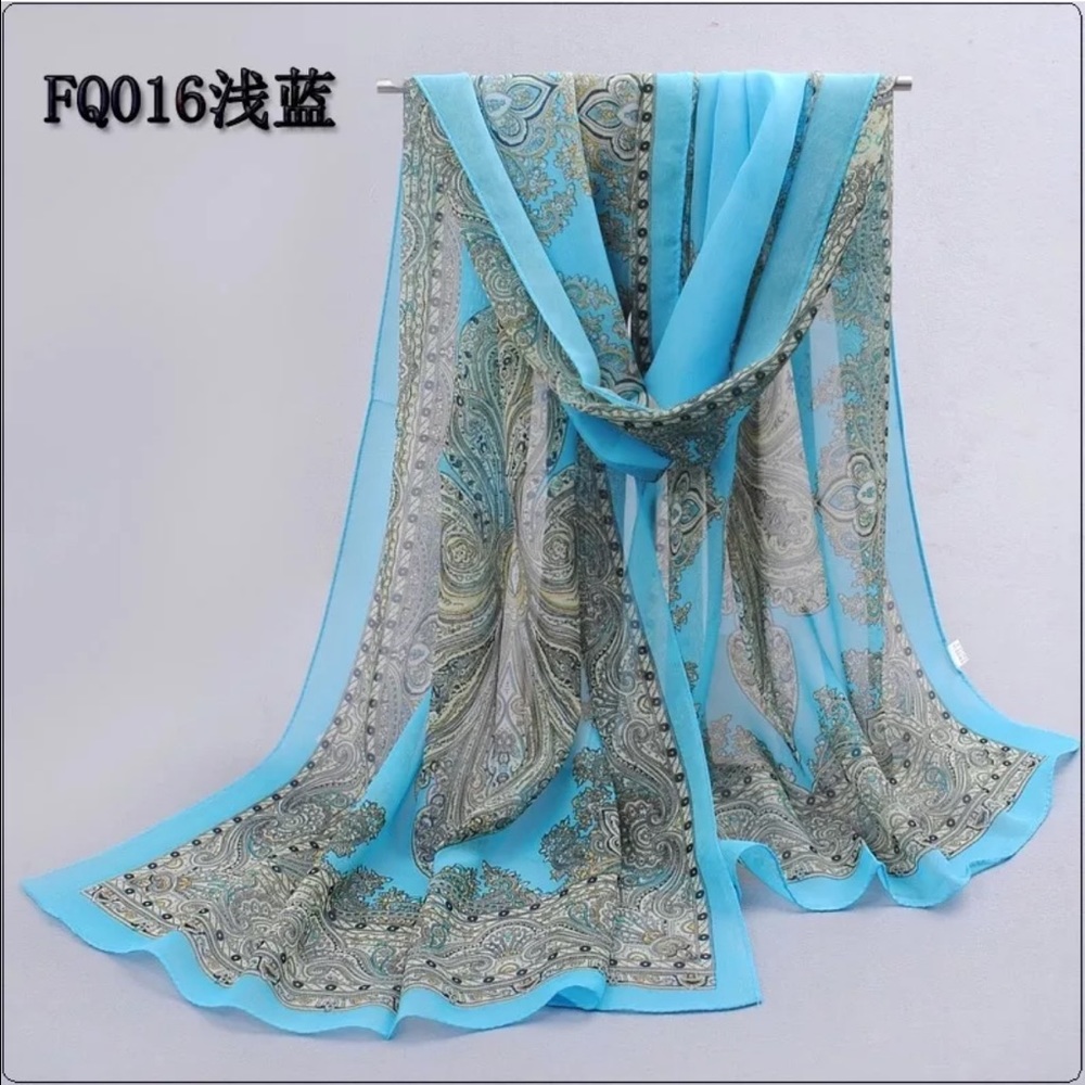 Lady fashion long wrap leopard Chippon scarve