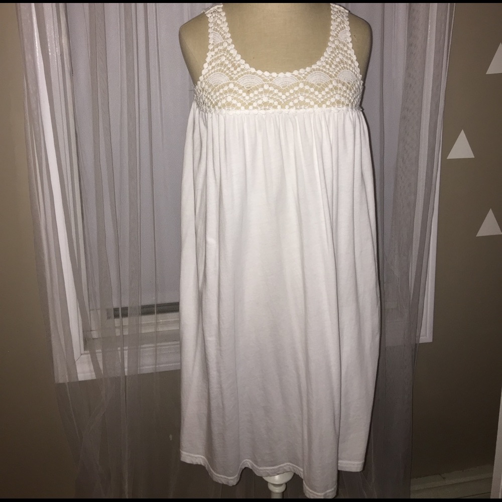 Crochet top white dress