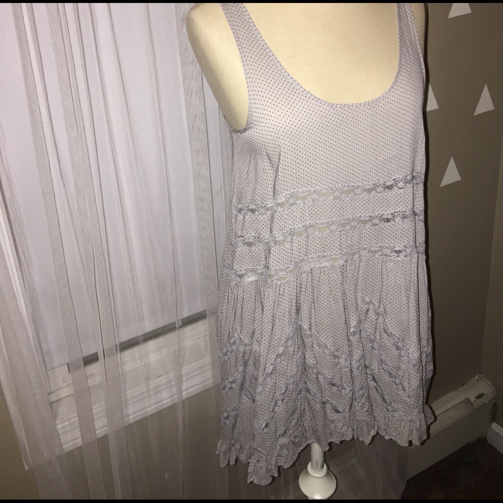 Free People polka dot slip