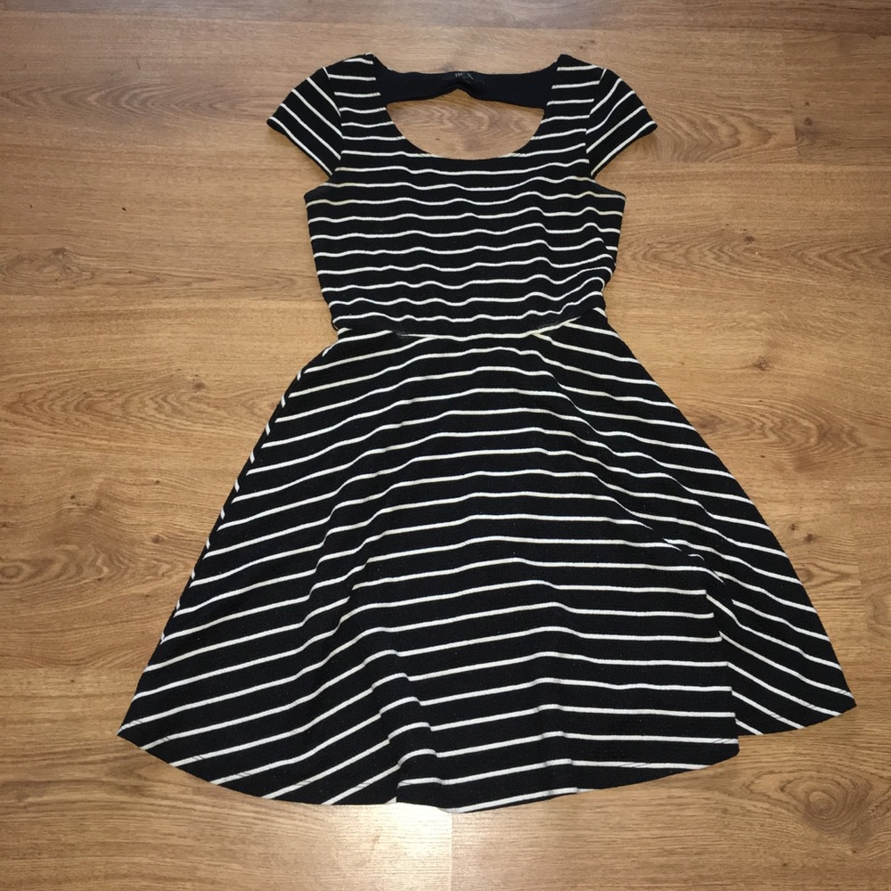 Open back striped dress