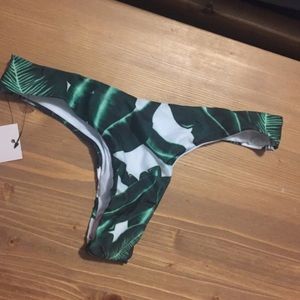 Palm Leaf Cheeky Bikini Bottoms