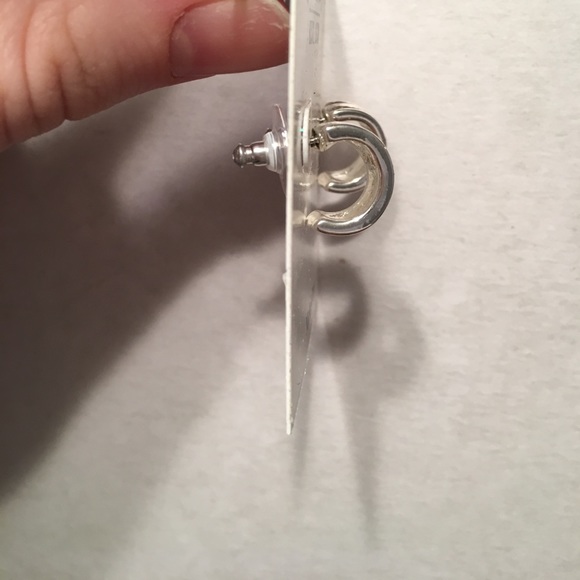 Chaps silver half hoop earrings - Picture 2 of 2