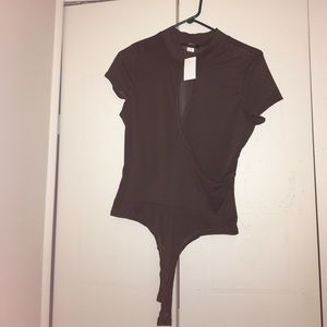 Mesh criss cross bodysuit