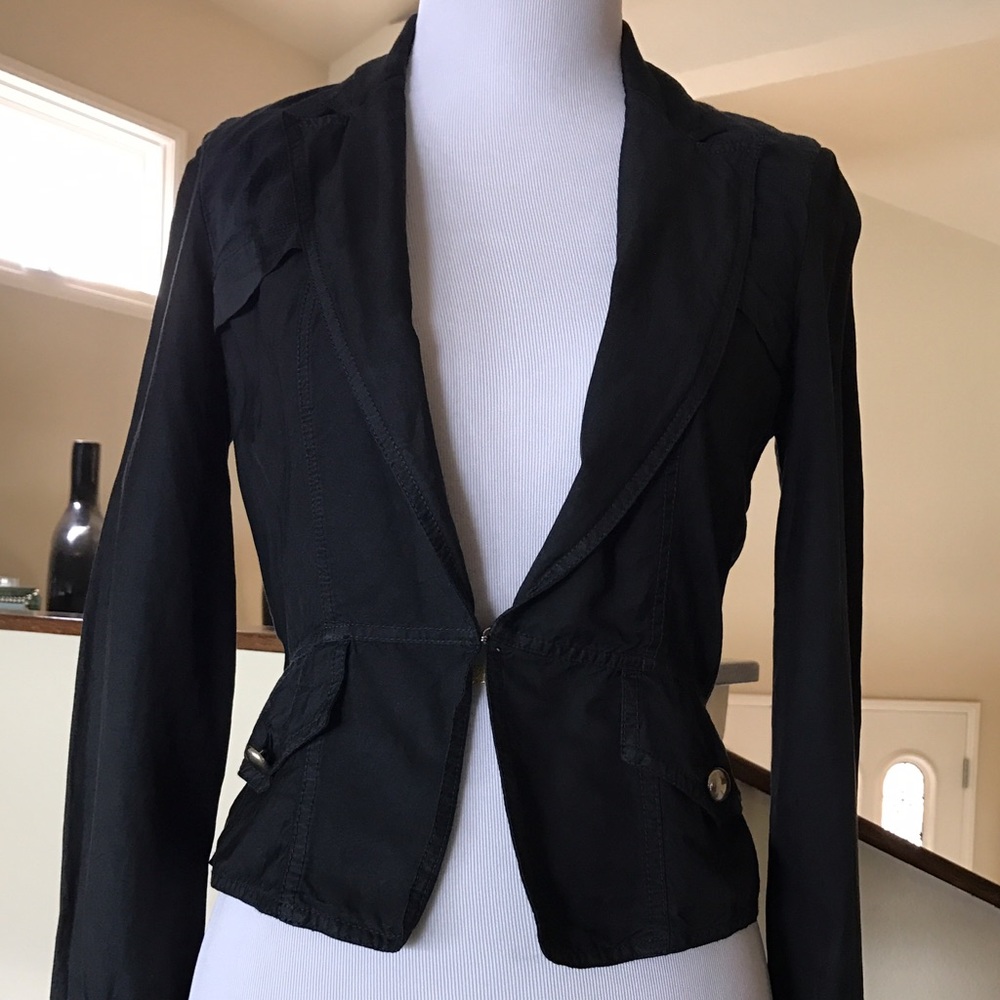 Violet Cotton/Silk Blazer. Made in Italy