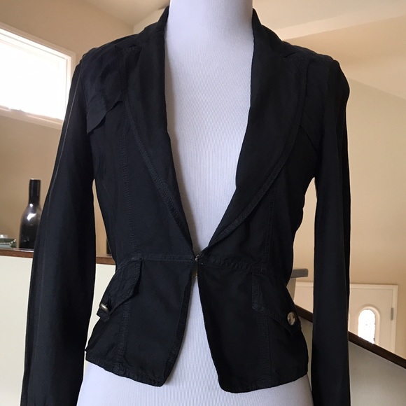 Violet Cotton/Silk Blazer. Made in Italy - Picture 1 of 4