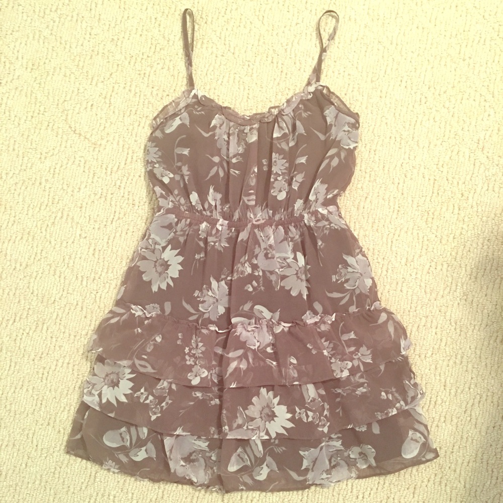 American Eagle Gray Floral Dress
