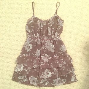 American Eagle Gray Floral Dress