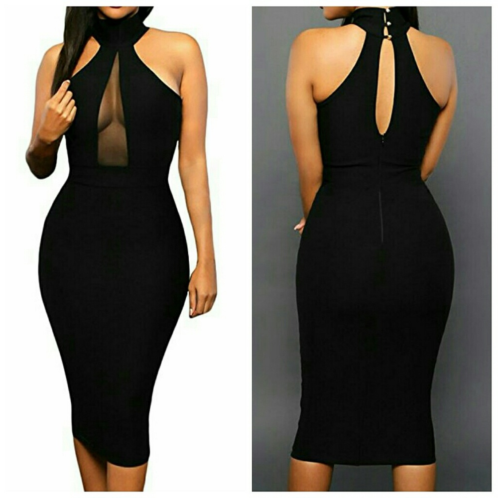 Black Beauty Peep Hole Dress - Picture 4 of 5