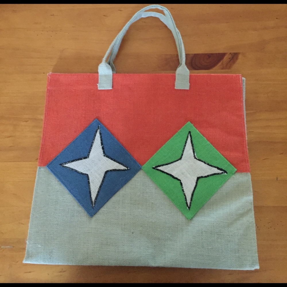 100% sustainable jute tote with handles