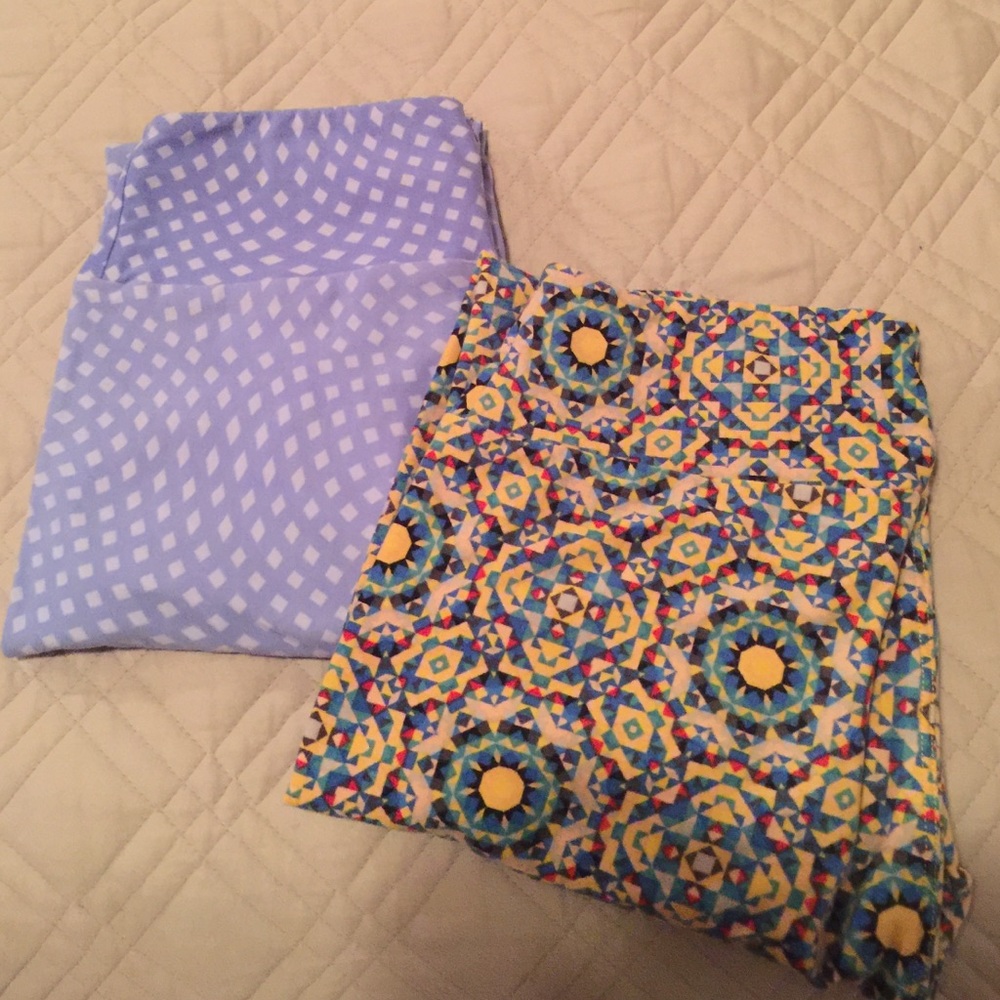 2 pair LuLaRoe Print OS Leggings