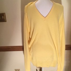 Men's Robert Bruce XL yellow neck sweater