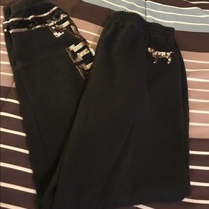 VS PINK bling campus sweats