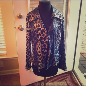 Patterned, Shiny Jacket