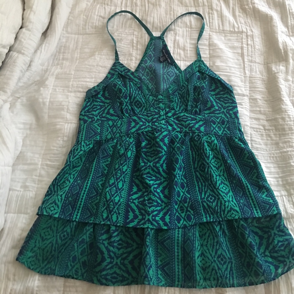 American eagle xs tank ruffle top