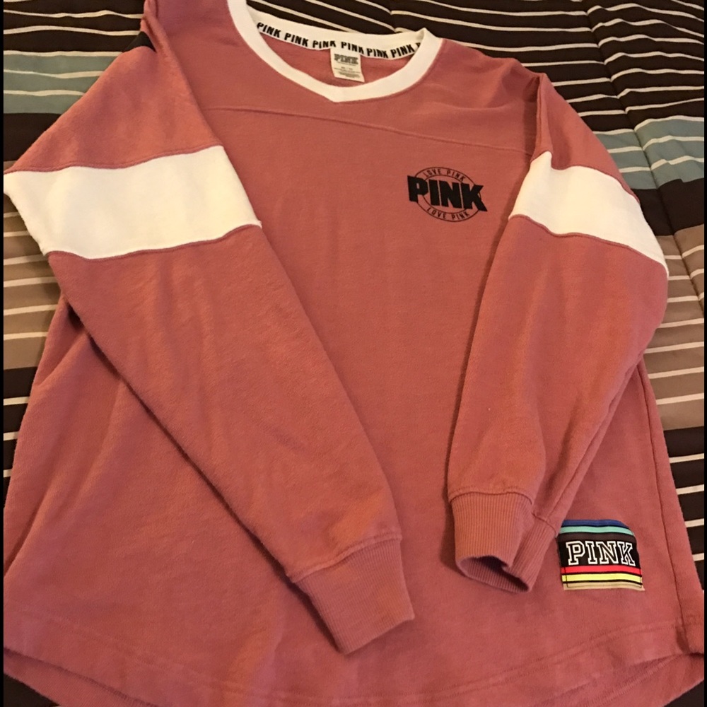 Vs PINK varsity crew neck.