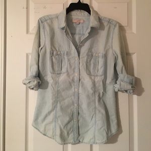 LOFT light denim button down