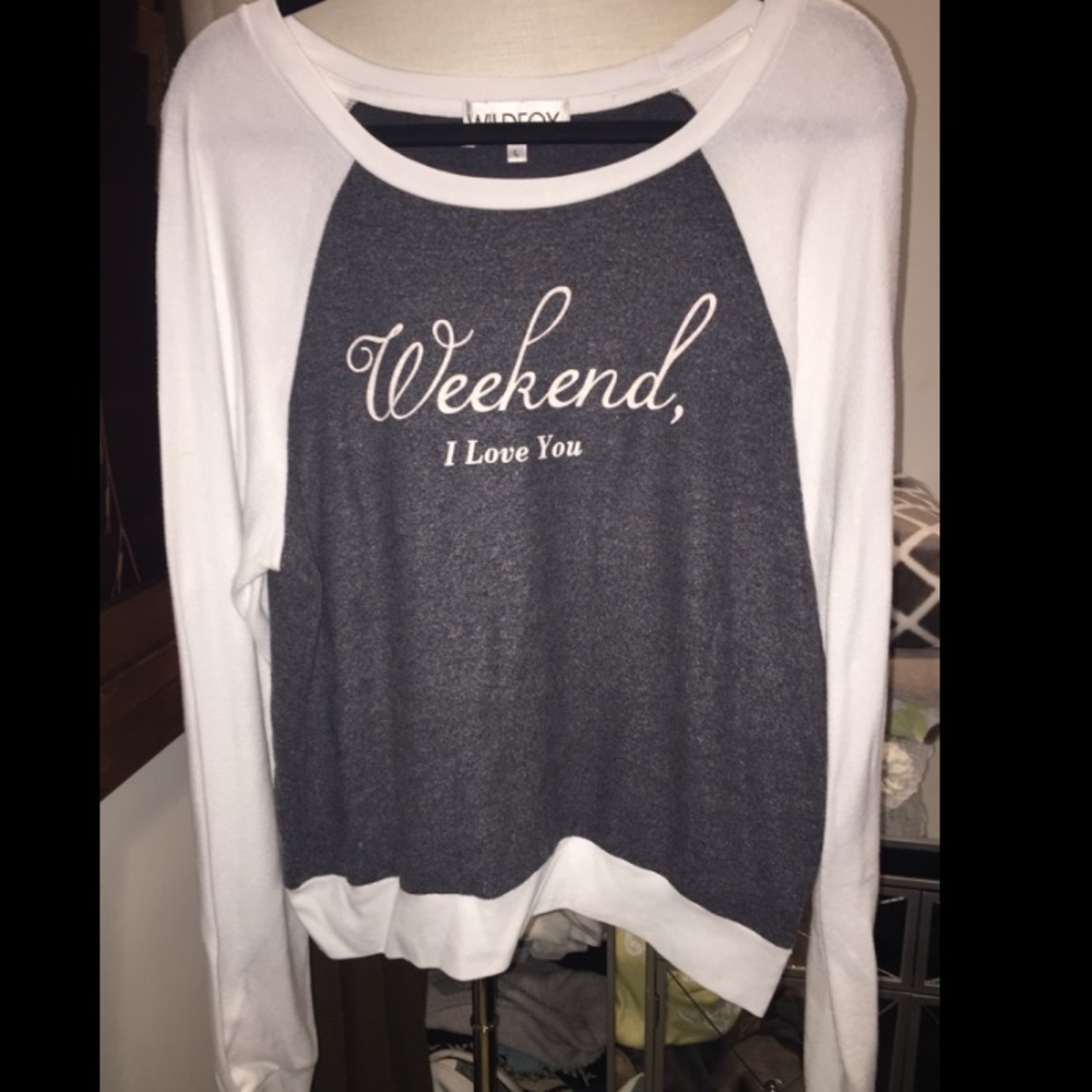 Weekend I love you Wildfox sweater Great condition