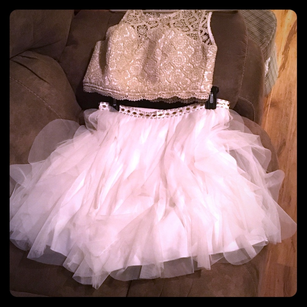 2 piece homecoming dress