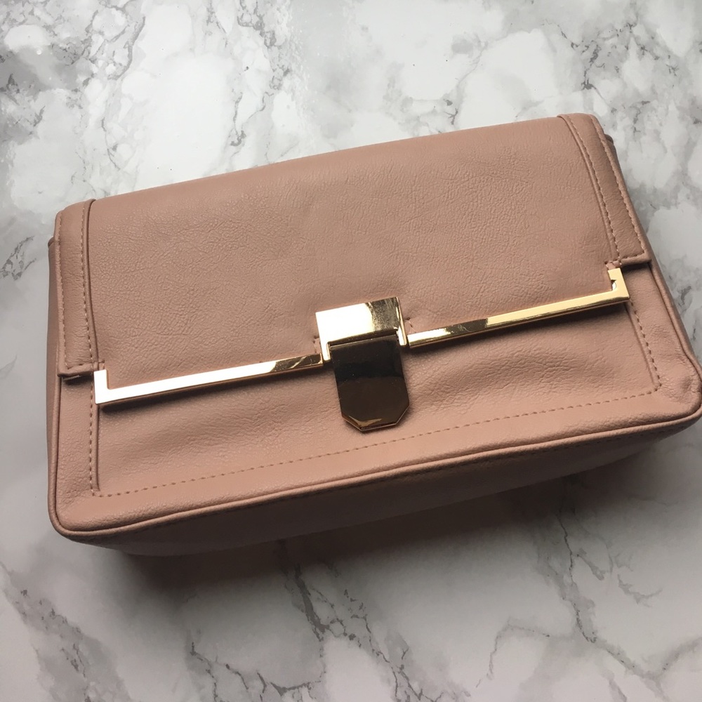 ASOS Gold and Light Pink Clutch