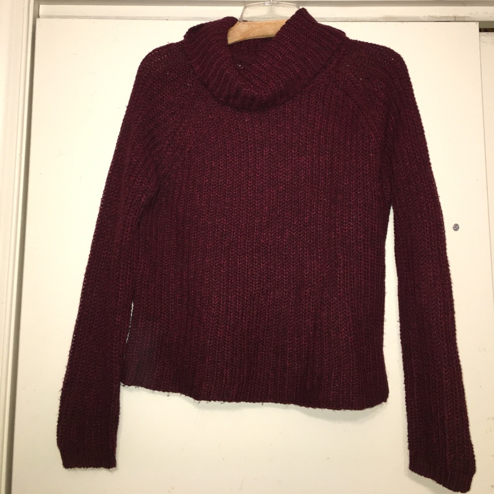 Cropped turtleneck sweater