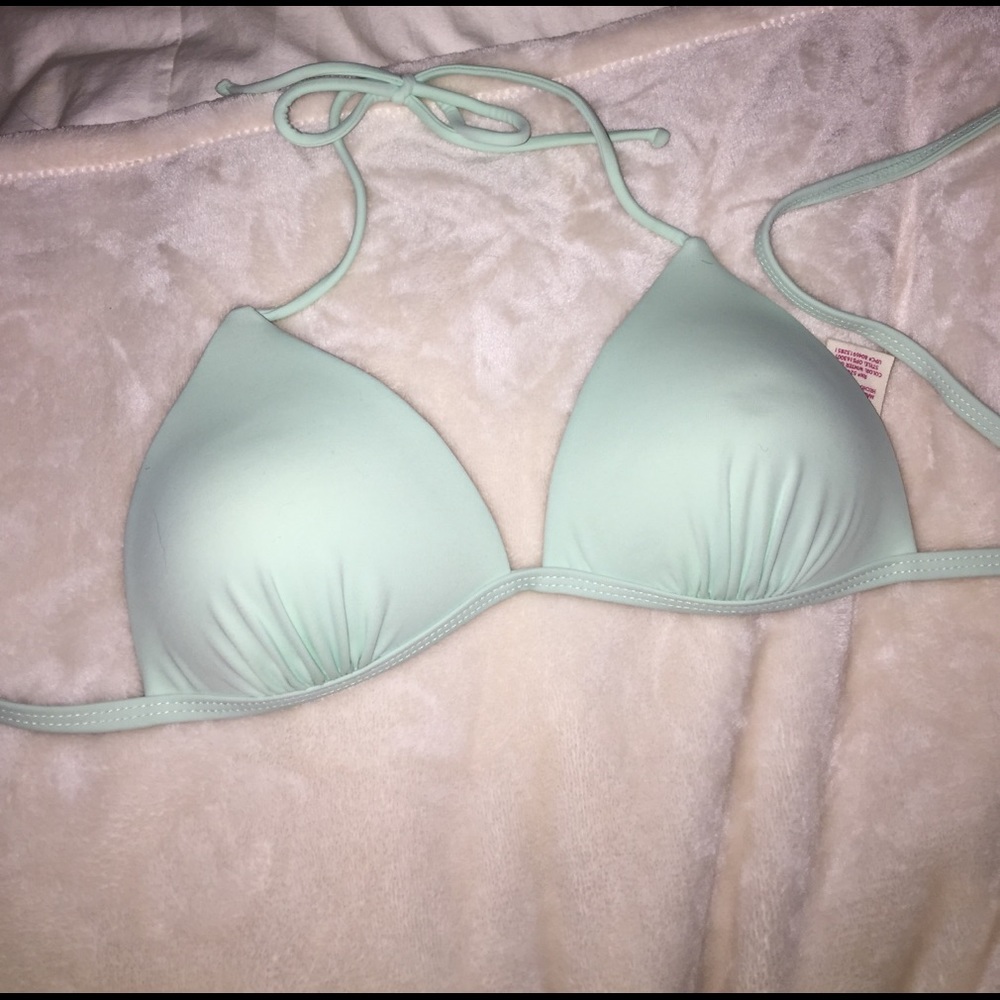 Tiffany blue pushup swim top