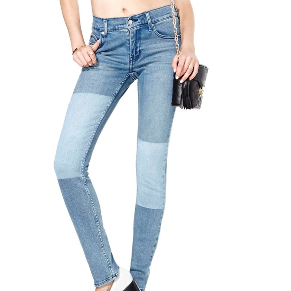 Nasty Gal Denim - R1️⃣ #9289 tight printed patch blue jean