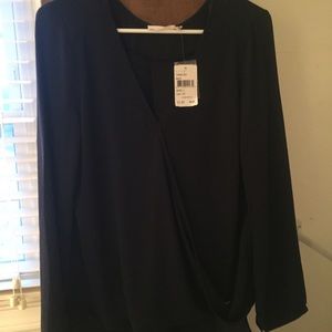 Flowy navy dress shirt