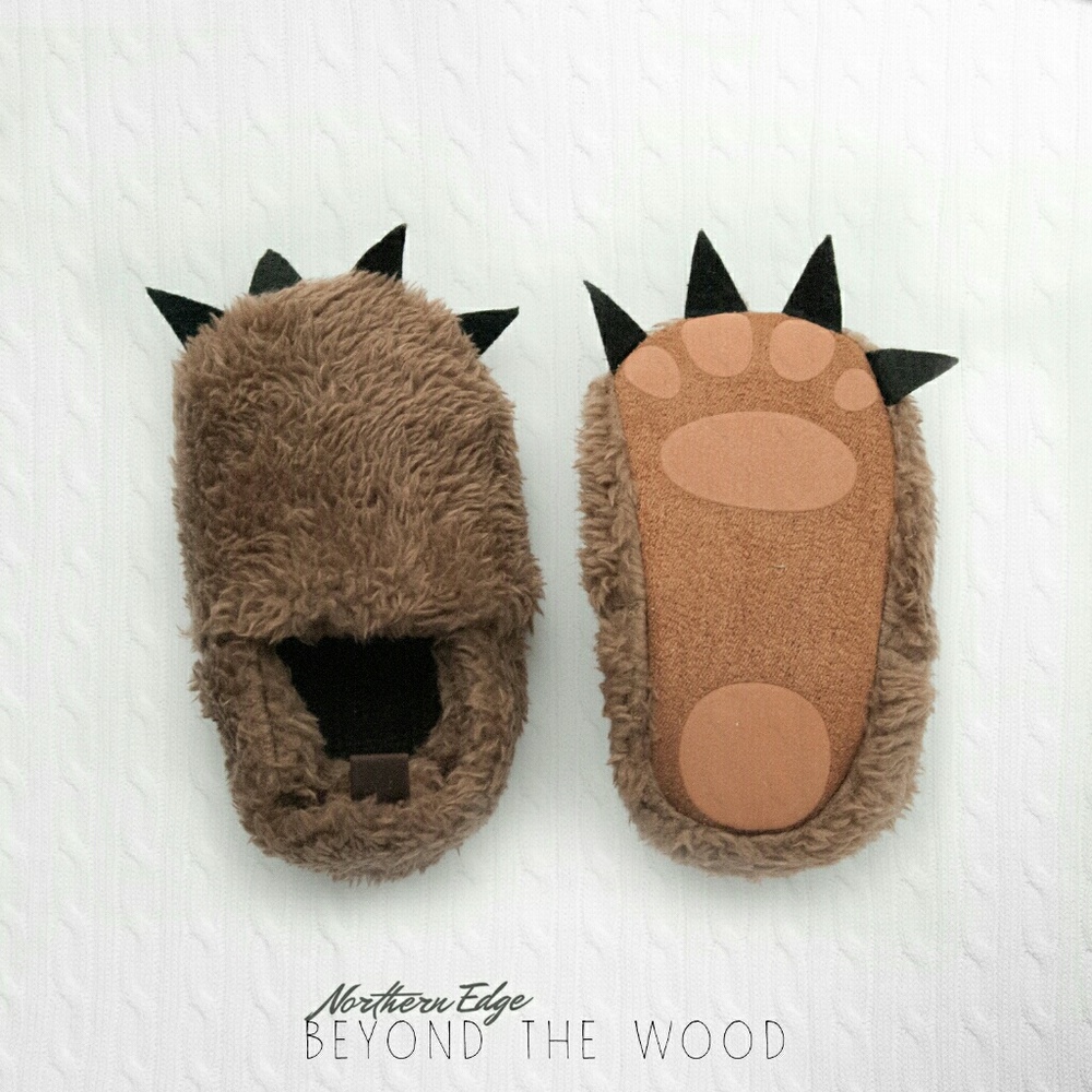 Newborn Baby Bear Slippers / Monster Shoes Brown
