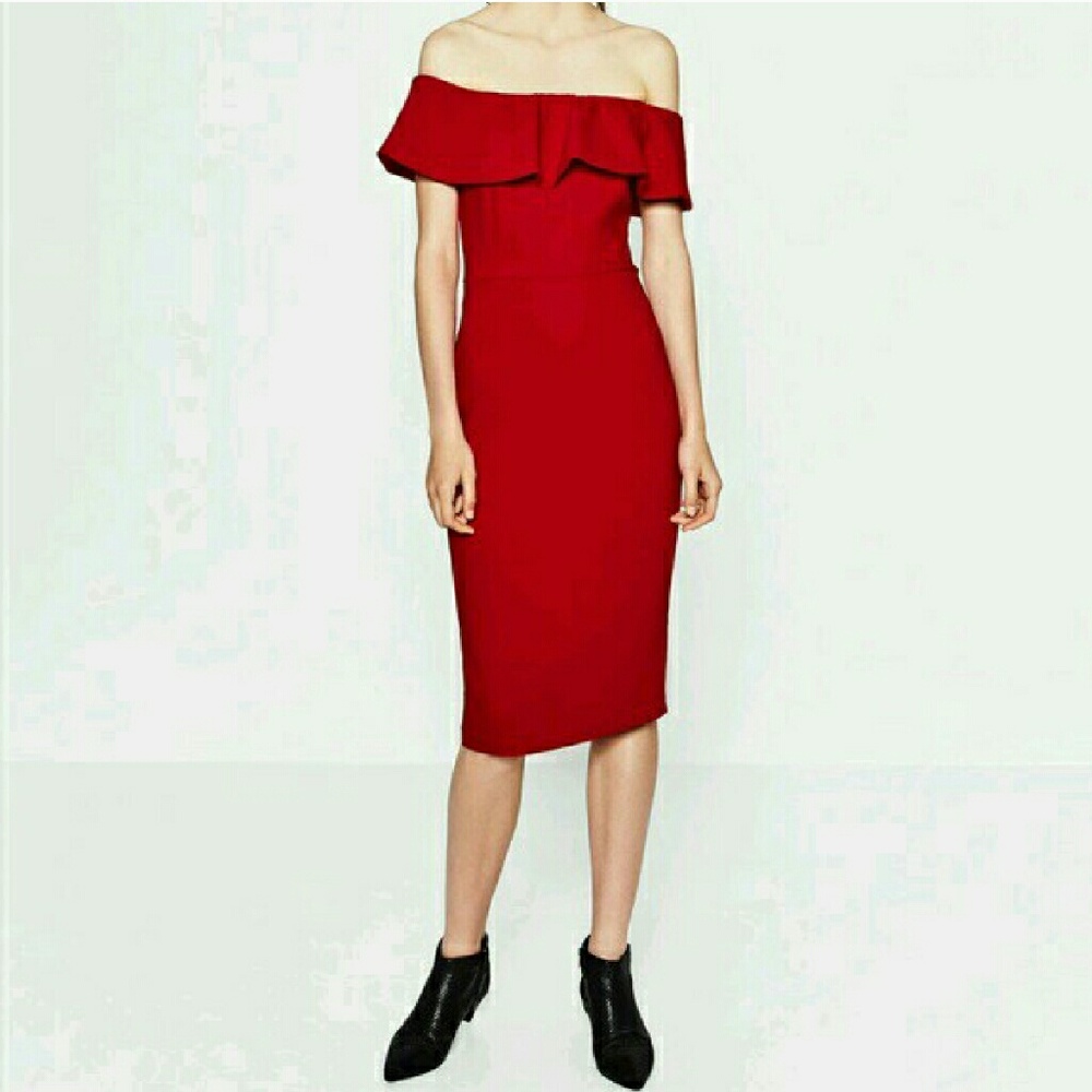 Zara xs off the shoulders dress
