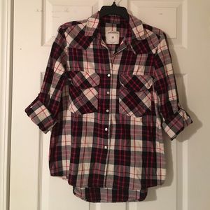 ZARA Plaid Button Down