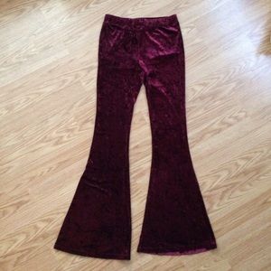 Crushed Velvet Bell Bottoms