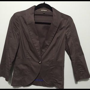 Express 3/4 sleeve grey blazer