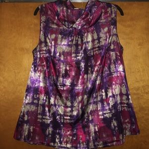 Pink and Purple Polyester Shirt