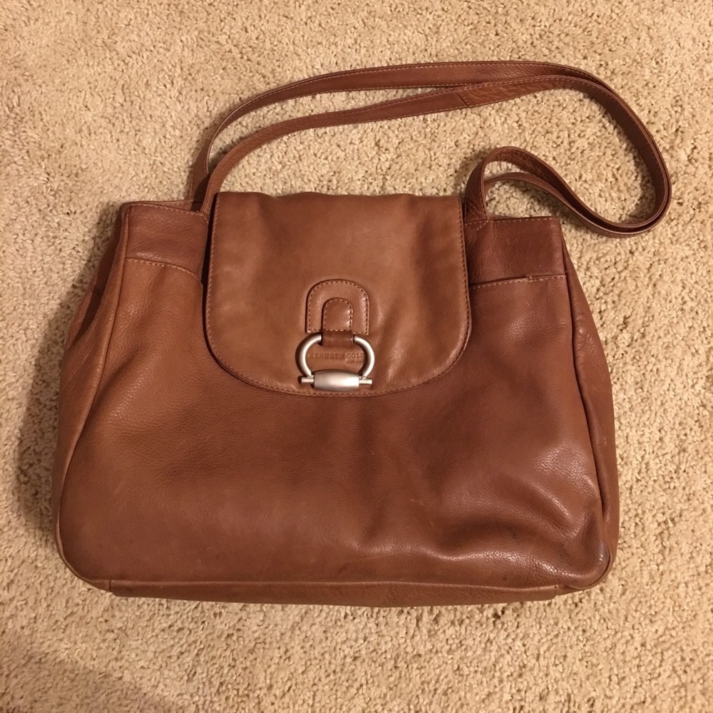 Kenneth Cole brown leather shoulder bag