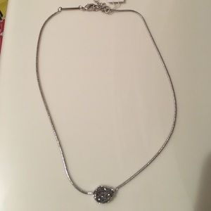 Mara platinum drusy Kendra Scott necklace