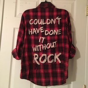 ZARA Distressed Plaid shirt