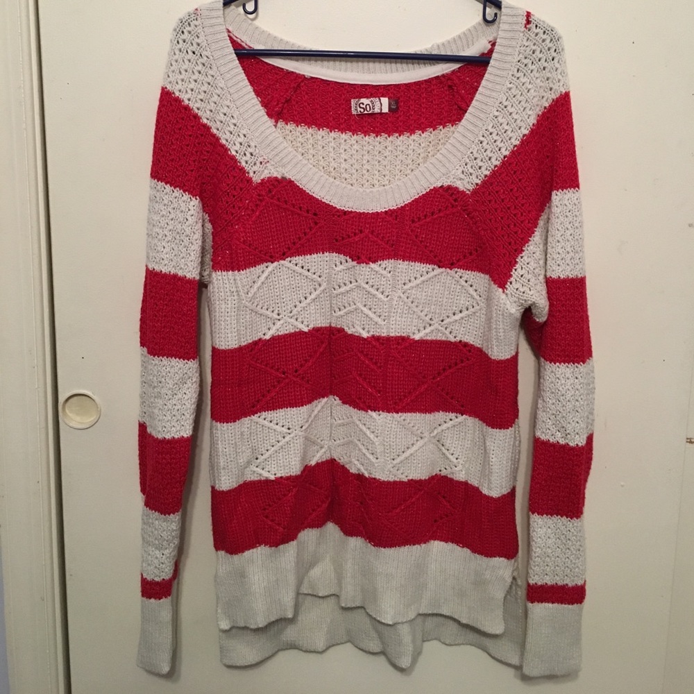Long striped sweater