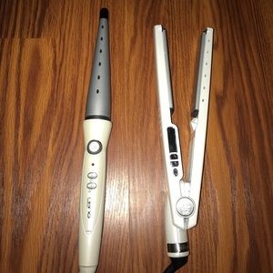 curling iron and flat iron set